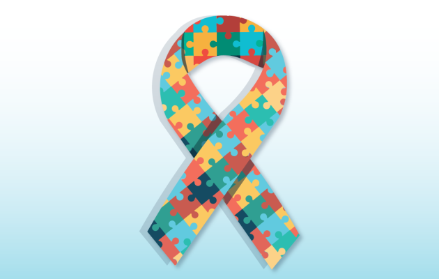 Autism Awareness Month Ribbon
