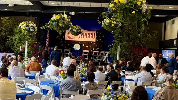 Audience waiting for the event to begin.