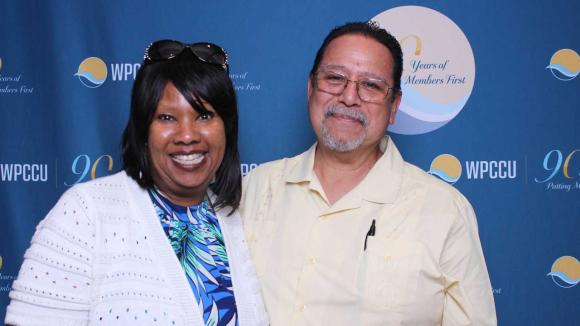 People taking a picture in a photobooth