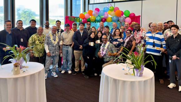 Members and WPCCU staff at "Coffee with Leadership" event 