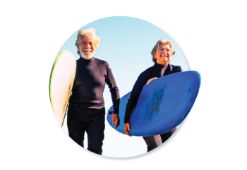 Surfer couple