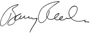 WPCCU CEO Barry Roach's signature