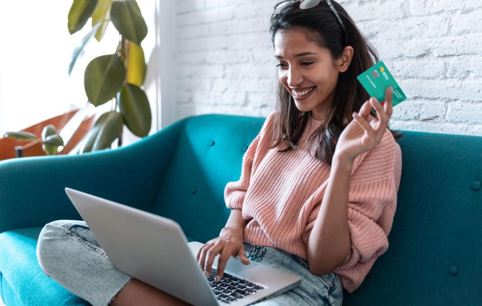 Using a credit card for online shopping