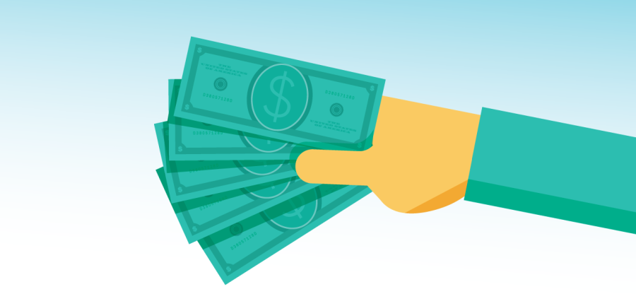 Hand holding money