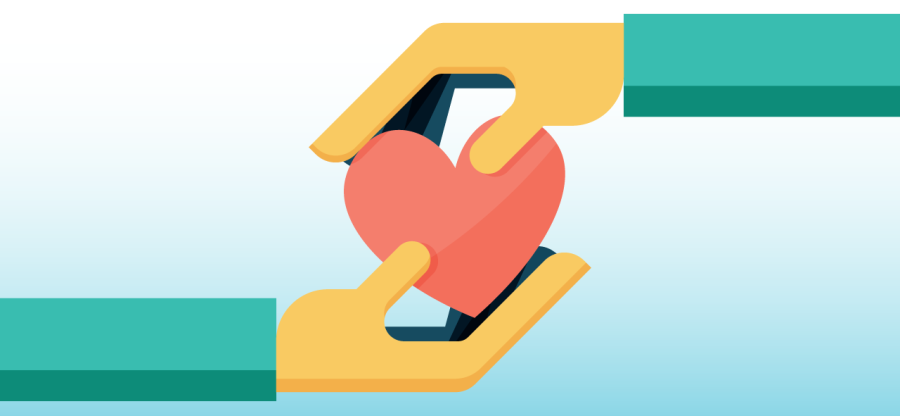 Hands holding a heart