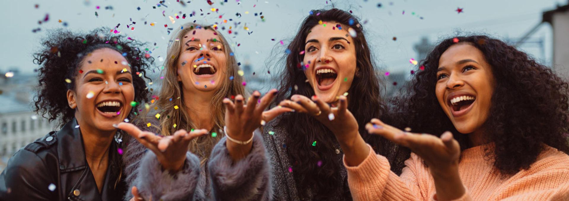 Friends celebrating the New Year.