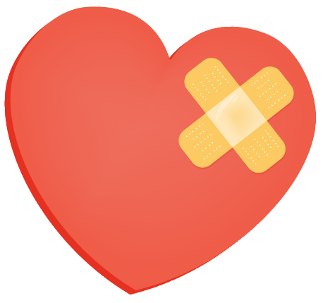 heart with bandaid