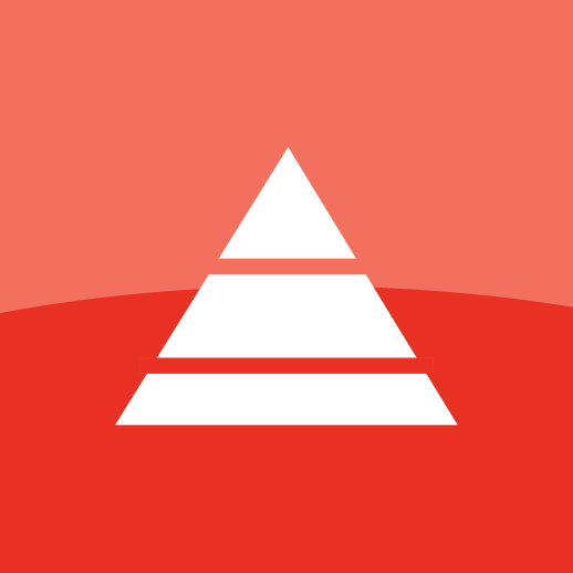 A triangle pointing upwards